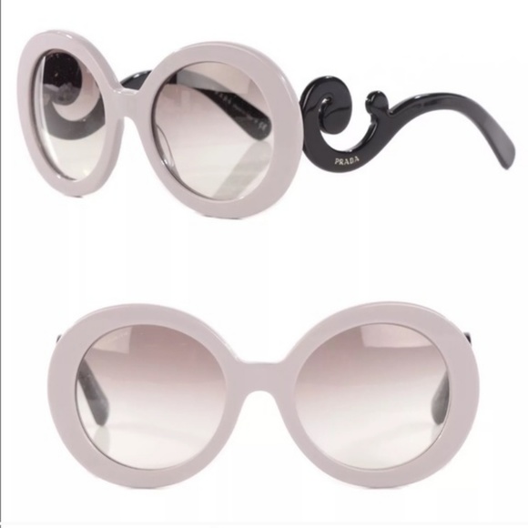 Prada Accessories - Prada Baroque gray & black swirl sunglasses
